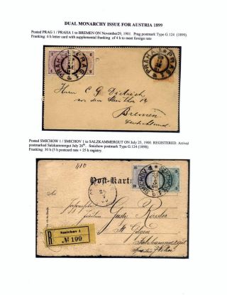 AUSGABEN VON ÖSTERREICH UND UNGARN (1850-1918), AUF GEBIET DES ZUKÜNFTIGES TSCHECHOSLOWAKEI VERWENDET – Blatt 61