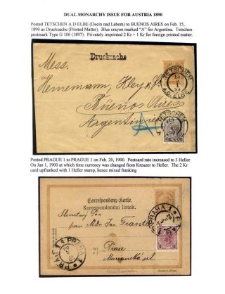AUSGABEN VON ÖSTERREICH UND UNGARN (1850-1918), AUF GEBIET DES ZUKÜNFTIGES TSCHECHOSLOWAKEI VERWENDET – Blatt 68