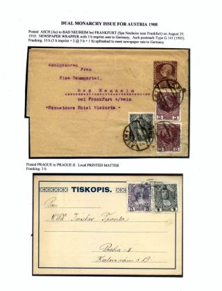 AUSGABEN VON ÖSTERREICH UND UNGARN (1850-1918), AUF GEBIET DES ZUKÜNFTIGES TSCHECHOSLOWAKEI VERWENDET – Blatt 73