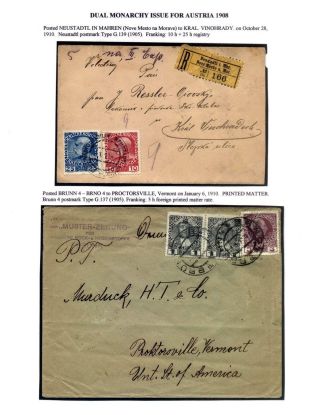 AUSGABEN VON ÖSTERREICH UND UNGARN (1850-1918), AUF GEBIET DES ZUKÜNFTIGES TSCHECHOSLOWAKEI VERWENDET – Blatt 75