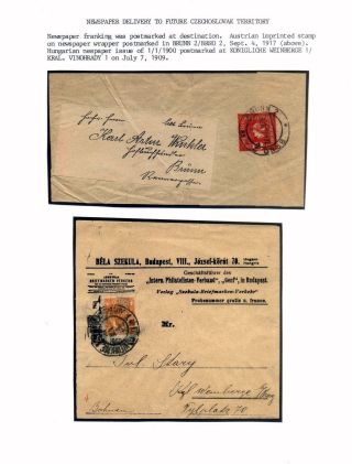 AUSGABEN VON ÖSTERREICH UND UNGARN (1850-1918), AUF GEBIET DES ZUKÜNFTIGES TSCHECHOSLOWAKEI VERWENDET – Blatt 82