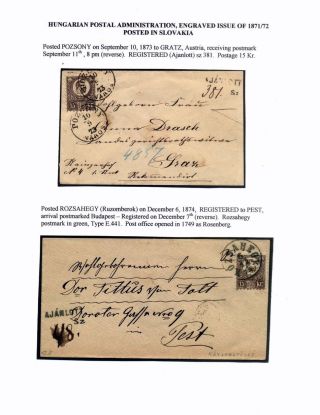AUSGABEN VON ÖSTERREICH UND UNGARN (1850-1918), AUF GEBIET DES ZUKÜNFTIGES TSCHECHOSLOWAKEI VERWENDET – Blatt 87