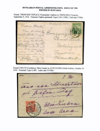AUSGABEN VON ÖSTERREICH UND UNGARN (1850-1918), AUF GEBIET DES ZUKÜNFTIGES TSCHECHOSLOWAKEI VERWENDET – Blatt 112