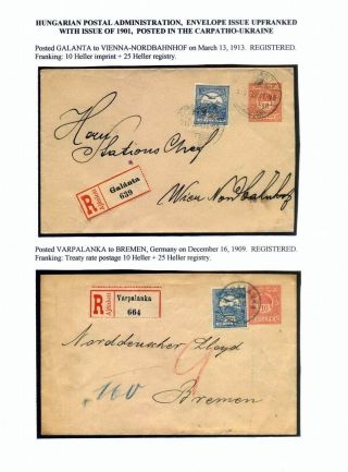 AUSGABEN VON ÖSTERREICH UND UNGARN (1850-1918), AUF GEBIET DES ZUKÜNFTIGES TSCHECHOSLOWAKEI VERWENDET – Blatt 116