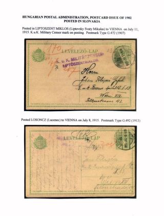 AUSGABEN VON ÖSTERREICH UND UNGARN (1850-1918), AUF GEBIET DES ZUKÜNFTIGES TSCHECHOSLOWAKEI VERWENDET – Blatt 118