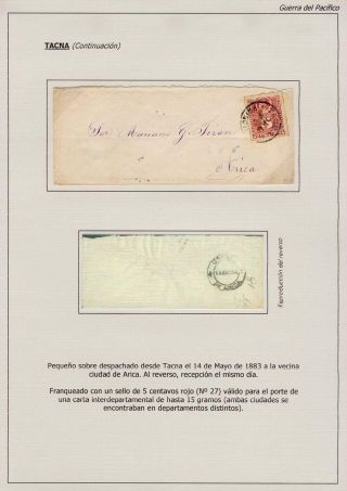 POSTGESCHICHTE DER PAZIFISCHER KRIEG 1879-1884 – Blatt 17