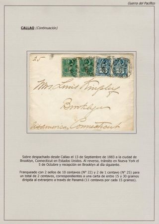 POSTGESCHICHTE DER PAZIFISCHER KRIEG 1879-1884 – Blatt 29