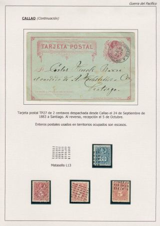 POSTGESCHICHTE DER PAZIFISCHER KRIEG 1879-1884 – Blatt 31
