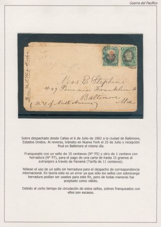 POSTGESCHICHTE DER PAZIFISCHER KRIEG 1879-1884 – Blatt 40