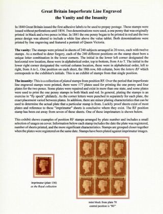 GROSSBRITANIEN GRAVUR UNGEZÄHNT - EITELKEIT UND MAHNSINN – Blatt 1