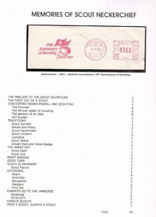 MEMORIES OF SCOUT NECKERCHIEF – sheet 1
