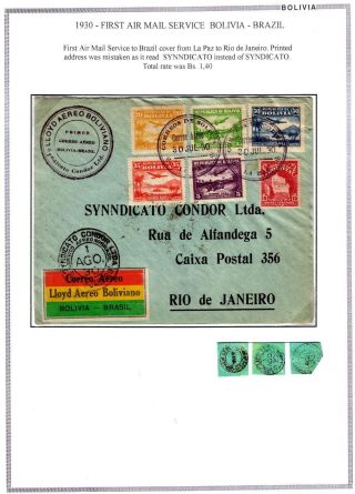 BOLIVIEN: FLUGPOST 1924-1945 – Blatt 42