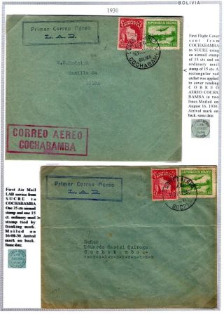 BOLIVIEN: FLUGPOST 1924-1945 – Blatt 48
