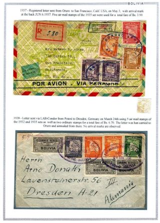 BOLIVIEN: FLUGPOST 1924-1945 – Blatt 74