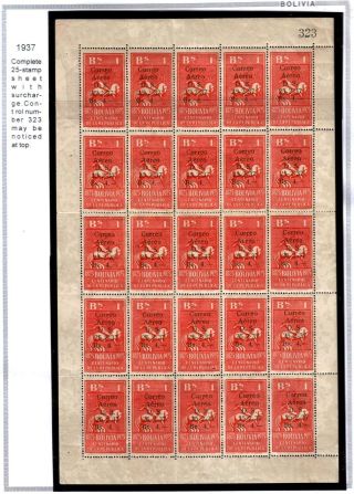 BOLIVIEN: FLUGPOST 1924-1945 – Blatt 78