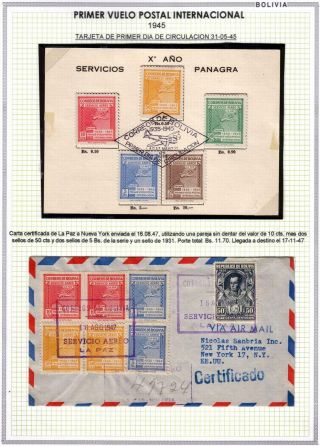 BOLIVIEN: FLUGPOST 1924-1945 – Blatt 104