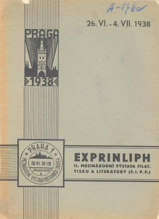 KATALOG EXPRINLIPH - 2. INTERNATIONALE AUSSTELLUNG FÜR PHILATELISTISCHE PRESSE UND LITERATUR (PRAGA 1938) – Blatt 1