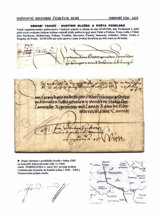 POSTGESCHICHTE VON BÖHMISCHEN LÄNDERN 1526-1850 – Blatt 2