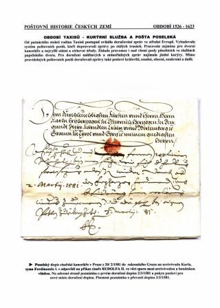 POSTGESCHICHTE VON BÖHMISCHEN LÄNDERN 1526-1850 – Blatt 5