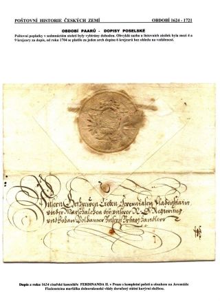 POSTGESCHICHTE VON BÖHMISCHEN LÄNDERN 1526-1850 – Blatt 12
