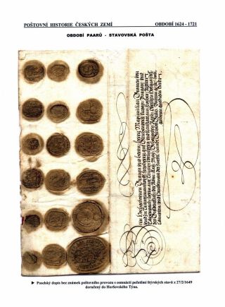 POSTGESCHICHTE VON BÖHMISCHEN LÄNDERN 1526-1850 – Blatt 14
