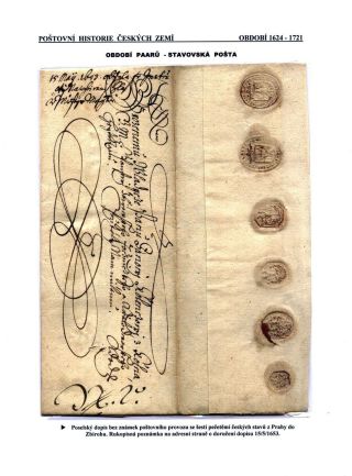 POSTGESCHICHTE VON BÖHMISCHEN LÄNDERN 1526-1850 – Blatt 16