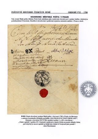 POSTGESCHICHTE VON BÖHMISCHEN LÄNDERN 1526-1850 – Blatt 26