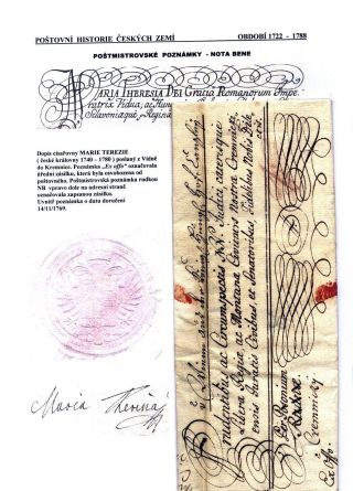 POSTGESCHICHTE VON BÖHMISCHEN LÄNDERN 1526-1850 – Blatt 28