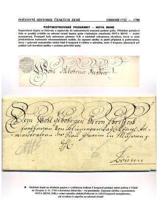 POSTGESCHICHTE VON BÖHMISCHEN LÄNDERN 1526-1850 – Blatt 29