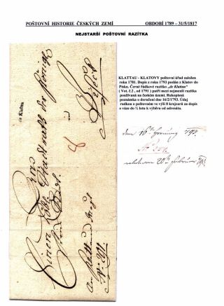 POSTGESCHICHTE VON BÖHMISCHEN LÄNDERN 1526-1850 – Blatt 36