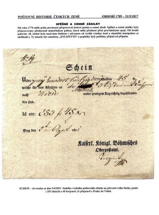 POŠTOVNÍ HISTORIE ČESKÝCH ZEMÍ 1526-1850 – list 51