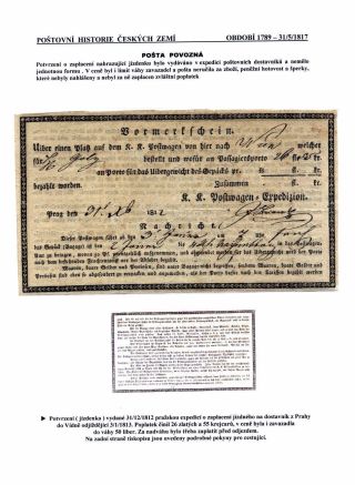 POŠTOVNÍ HISTORIE ČESKÝCH ZEMÍ 1526-1850 – list 61