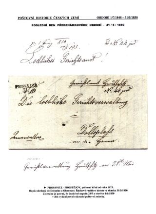 POŠTOVNÍ HISTORIE ČESKÝCH ZEMÍ 1526-1850 – list 72