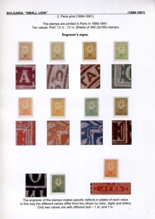 BULGARIA: SMALL LION (1889-1901) – sheet 7
