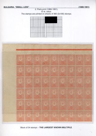 BULGARIA: SMALL LION (1889-1901) – sheet 23