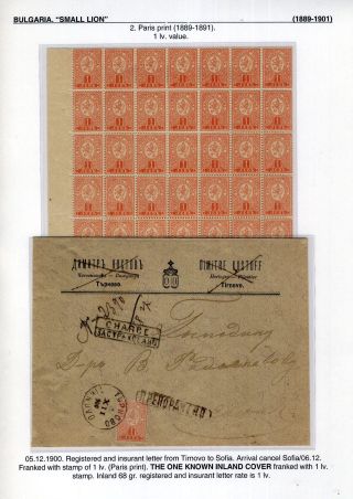 BULGARIA: SMALL LION (1889-1901) – sheet 37