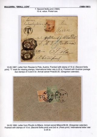 BULGARIA: SMALL LION (1889-1901) – sheet 87