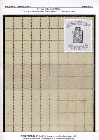 BULGARIA: SMALL LION (1889-1901) – sheet 95