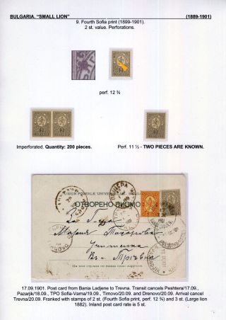 BULGARIA: SMALL LION (1889-1901) – sheet 102