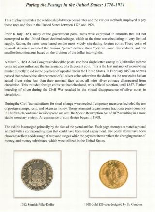 POSTGEBÜHRZAHLUNGEN IN VEREIGNETEN STAATEN: 1776-1921 – Blatt 1