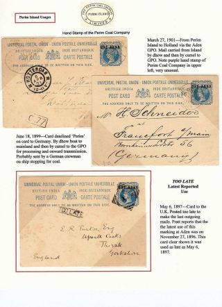 VICTORIAN POSTAL STATIONERY OF INDIA USED AT ADEN – sheet 7