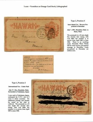 HAWAIIAN POSTAL CARDS AND ENVELOPES: KINGDOM, PROVISIONAL GOVERNMENT, AND REPUBLIC ISSUES – sheet 8