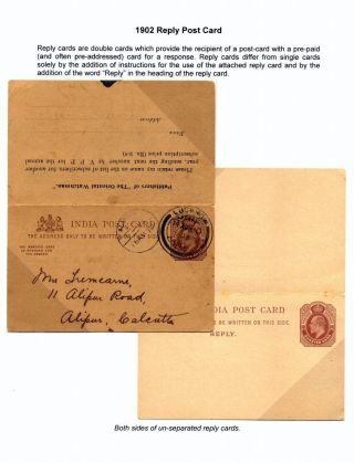INDIA ONE-QUARTER ANNA POST CARD OF 1902 – sheet 5