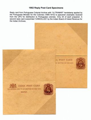 INDIA ONE-QUARTER ANNA POST CARD OF 1902 – sheet 6