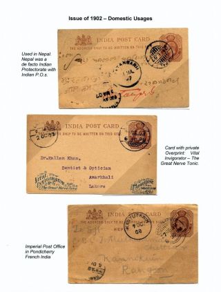 INDIA ONE-QUARTER ANNA POST CARD OF 1902 – sheet 7