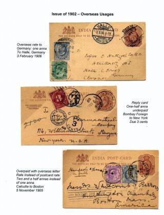 INDIA ONE-QUARTER ANNA POST CARD OF 1902 – sheet 10