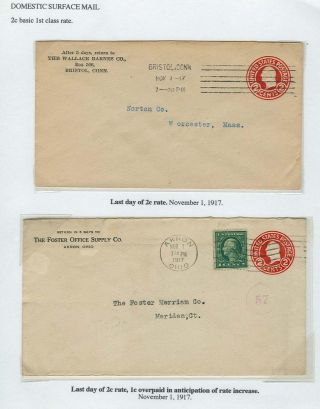 USA-GANZSACHENUMSCHLÄGE MIT RUNDEM WERTSTEMPEL: TARIFFEN UND VERWENDUNG 1916-1960 – Blatt 4
