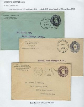 USA-GANZSACHENUMSCHLÄGE MIT RUNDEM WERTSTEMPEL: TARIFFEN UND VERWENDUNG 1916-1960 – Blatt 9