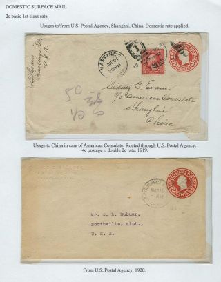 USA-GANZSACHENUMSCHLÄGE MIT RUNDEM WERTSTEMPEL: TARIFFEN UND VERWENDUNG 1916-1960 – Blatt 12