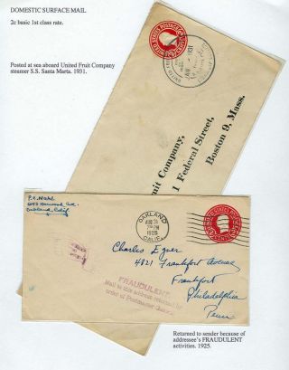 USA-GANZSACHENUMSCHLÄGE MIT RUNDEM WERTSTEMPEL: TARIFFEN UND VERWENDUNG 1916-1960 – Blatt 14